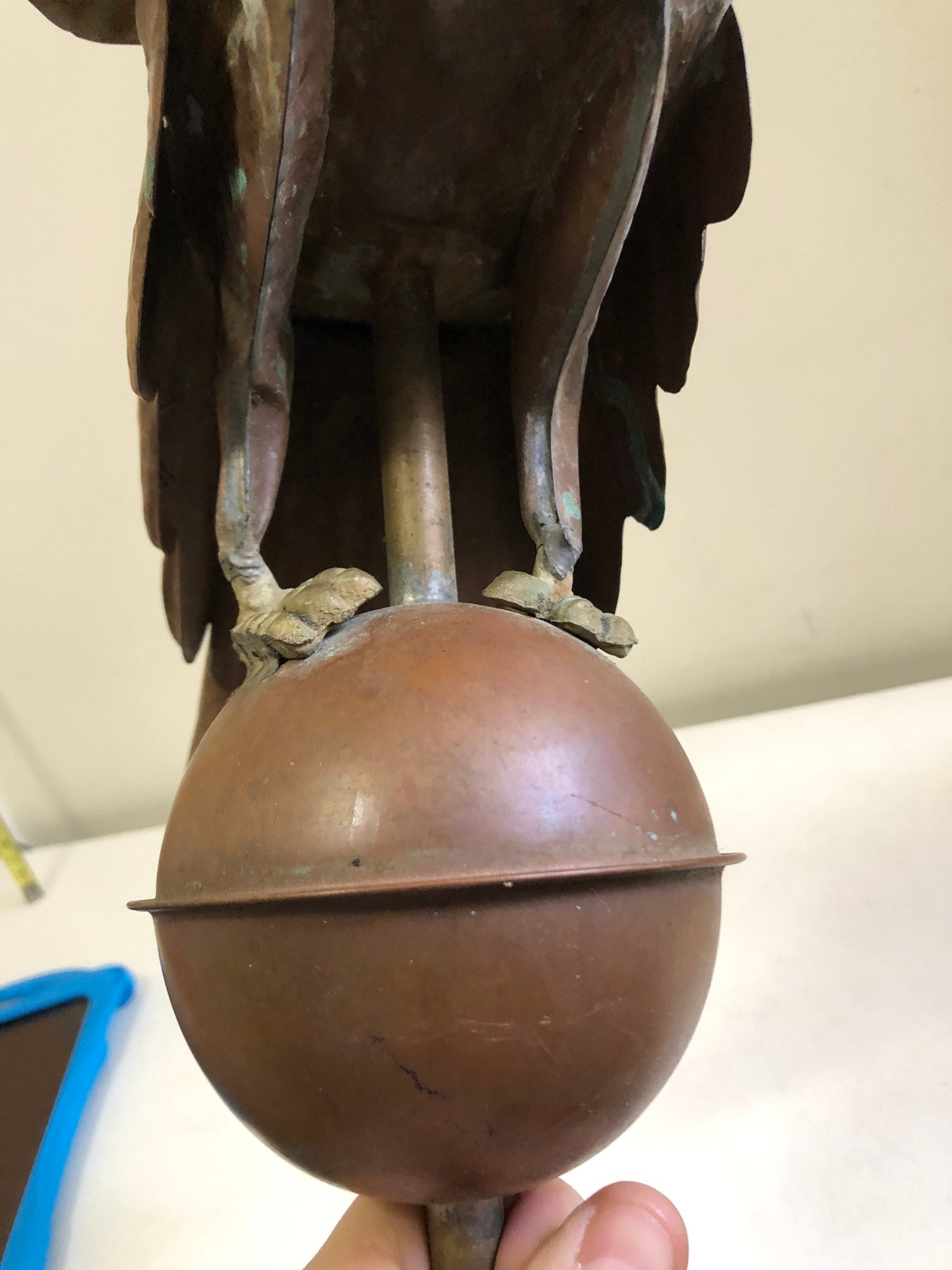 Antique Copper EAGLE Weathervane Topper & Globe 24 Wing Etsy