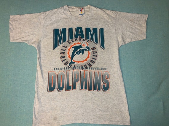 Vintage NFL Miami Dolphins AFC T Shirt / Heathered Gray