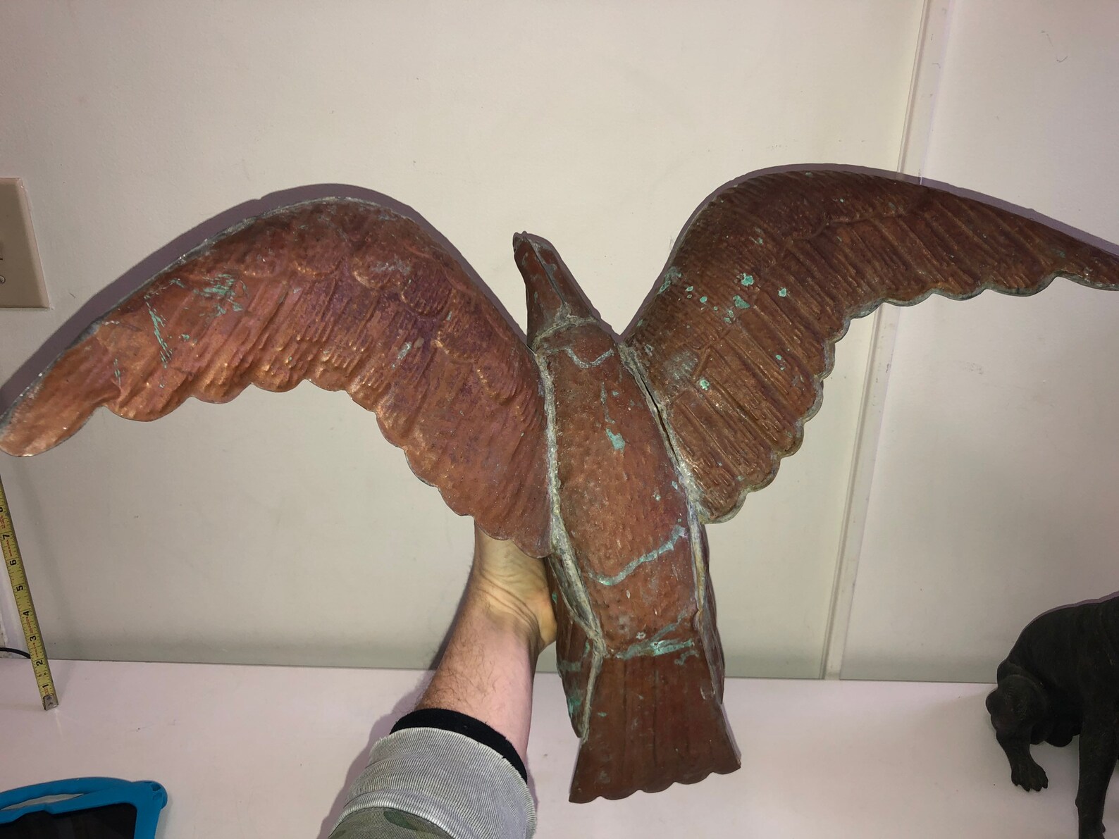 Antique Copper EAGLE Weathervane Topper & Globe 24 Wing Etsy