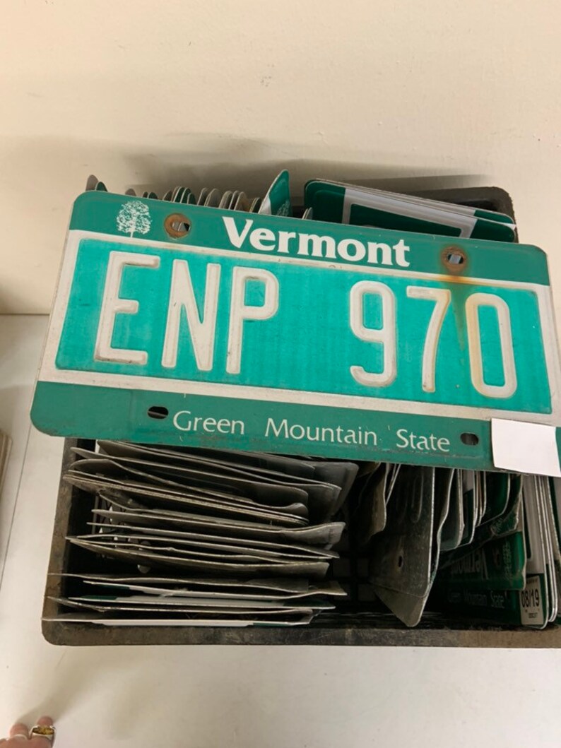 Lot of 100 Vermont License Plates Vintage Expired Base Tags Etsy