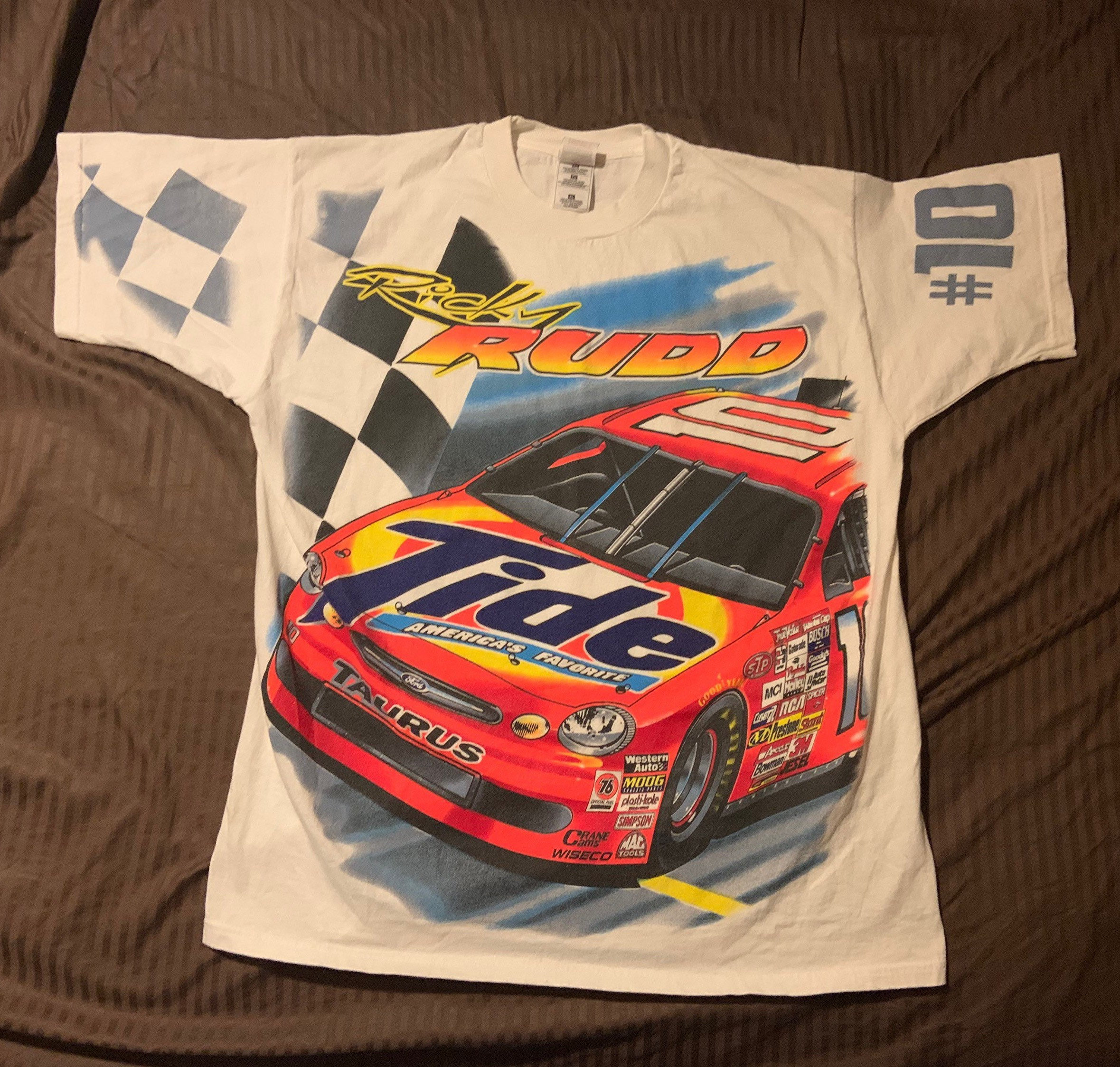 Vintage Ricky Rudd #10 NASCAR Racing Shirt - XL Fruit of the Loom