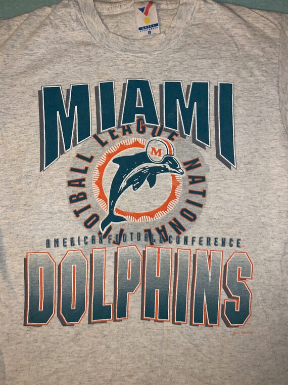 Vintage NFL Miami Dolphins AFC T Shirt / Heathered Gray Vintage NFL Miami Dolphins AFC T Shirt / Heathered Gray