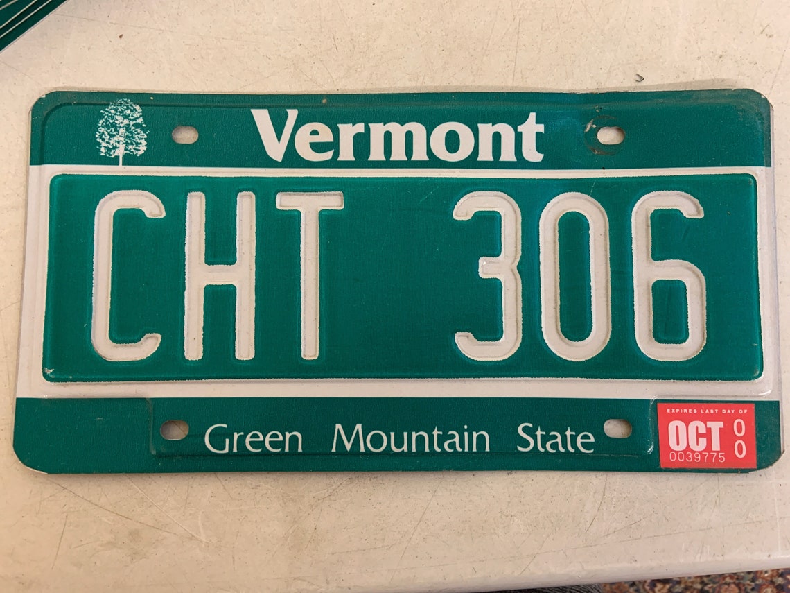 Lot of 10 Vermont License Plates Vintage Expired Craft Base Etsy