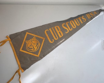 Cub Scouts Antique Felt Pennant - 30” x 11.25” Boy Scouts