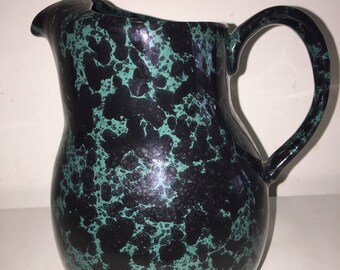 Bennington Potters 8” Green Agate Pitcher 60oz 2072 Vermont Pottery David Gil