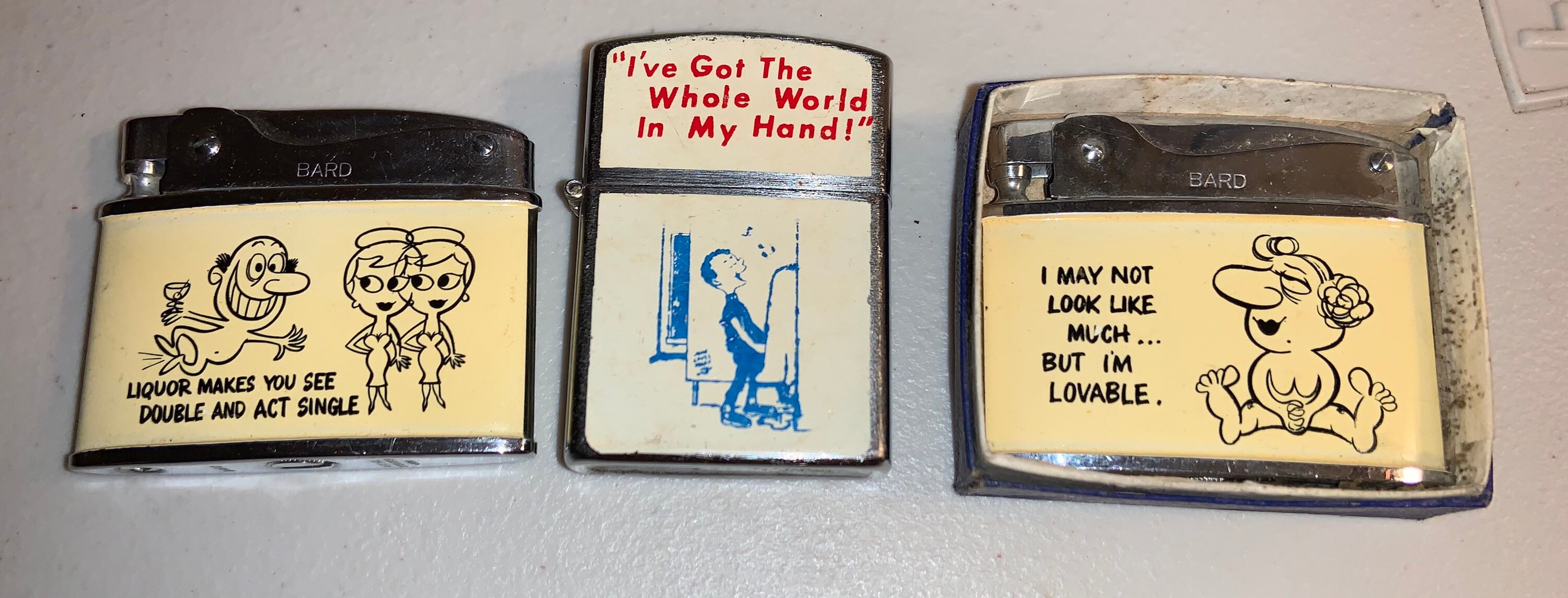 Lot of 3 Vintage Adult Novelty Lighters Never Been Lit Etsy
