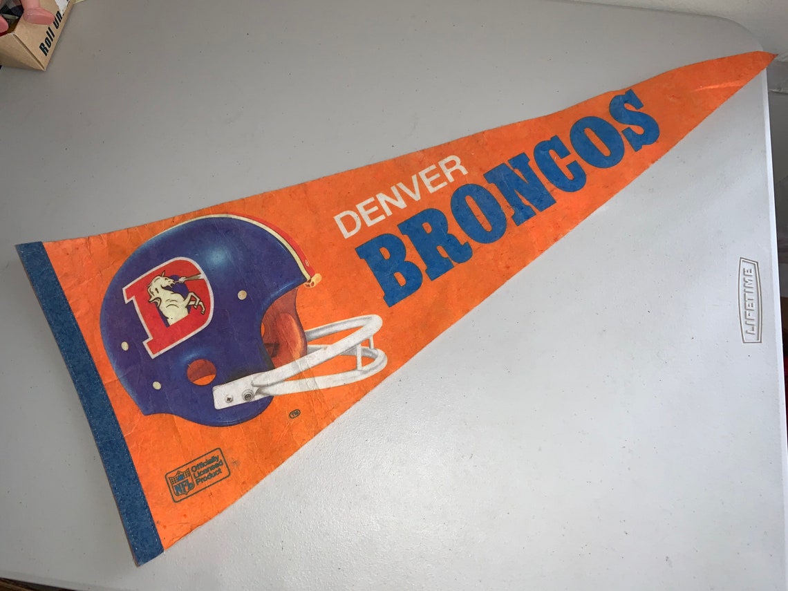 Denver Broncos 30 Vintage 1990s Full Size Pennant NFL - Etsy