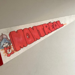 Montreal Quebec Canada - Souvenir Vintage Felt Pennant - 24” x 8.5”