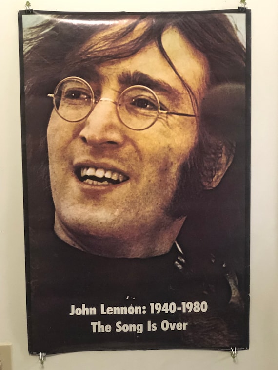 WAR IS OVER ジョンレノン ポスター額縁付オリジナルbeatlesレア John Lennon Yoko Ono War Is Over Vintage Poster 24 x 36 Happy Xmas