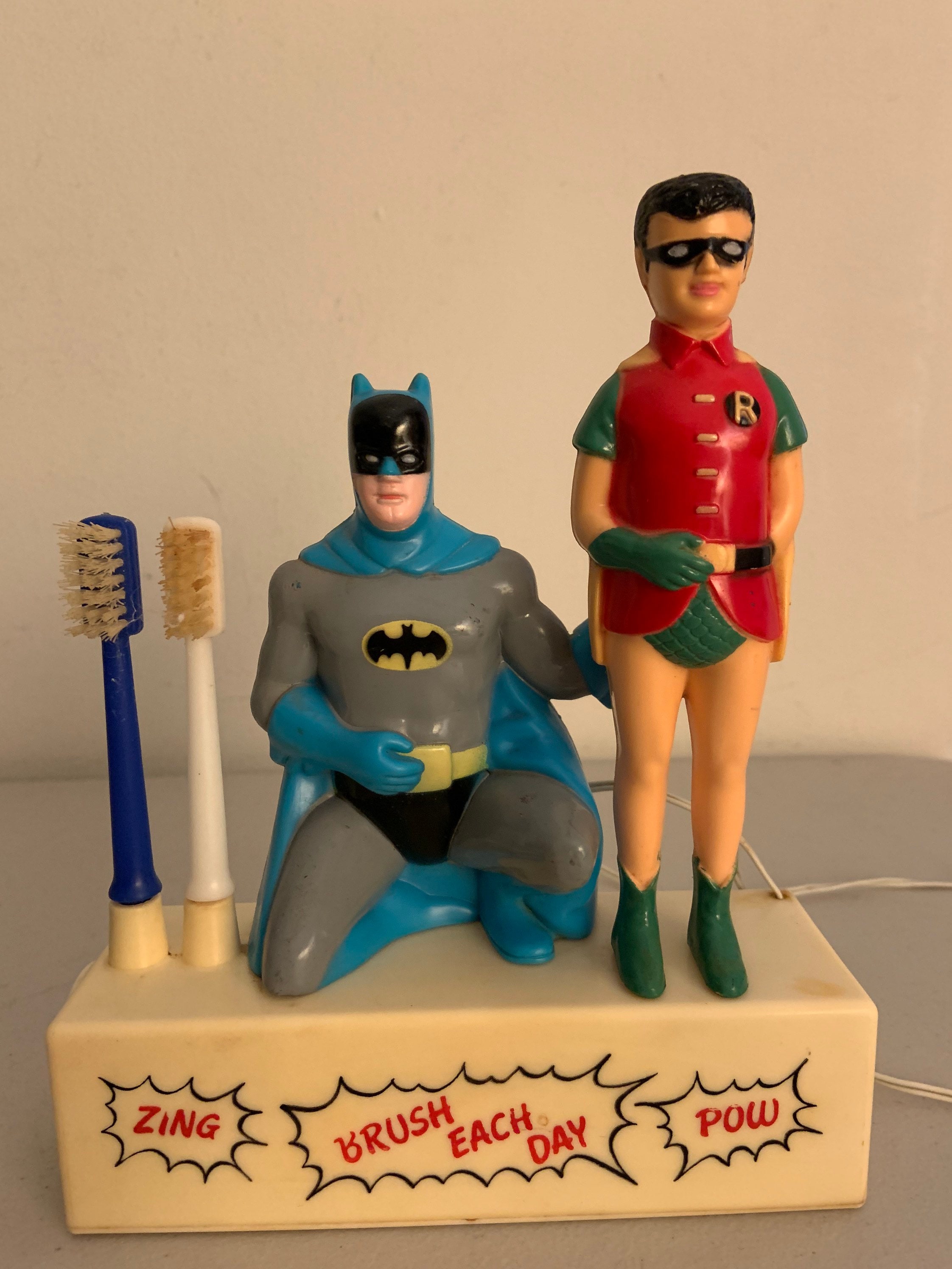 1977 Batman & Robin Soporte de cepillo de dientes a batería - Etsy España