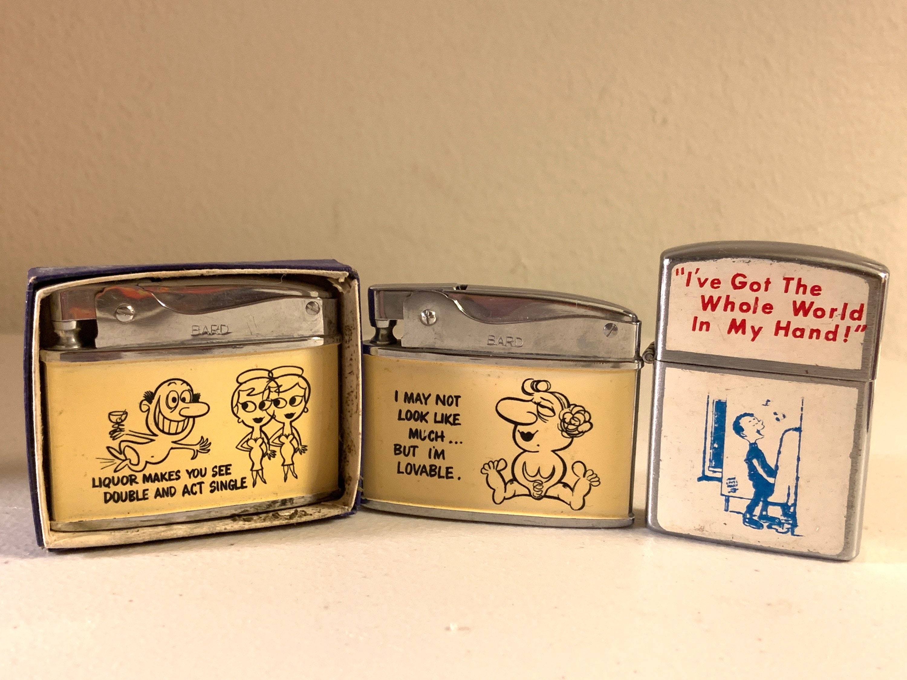 Lot of 3 Vintage Adult Novelty Lighters Never Been Lit Etsy