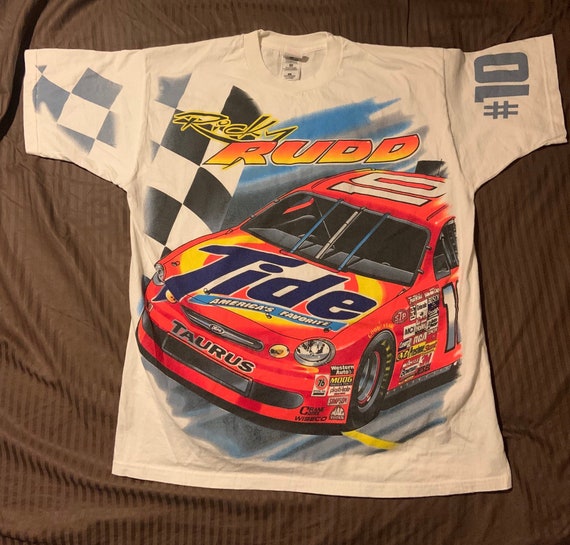 Vintage Ricky Rudd 10 NASCAR Racing Shirt XL Fruit of the Loom