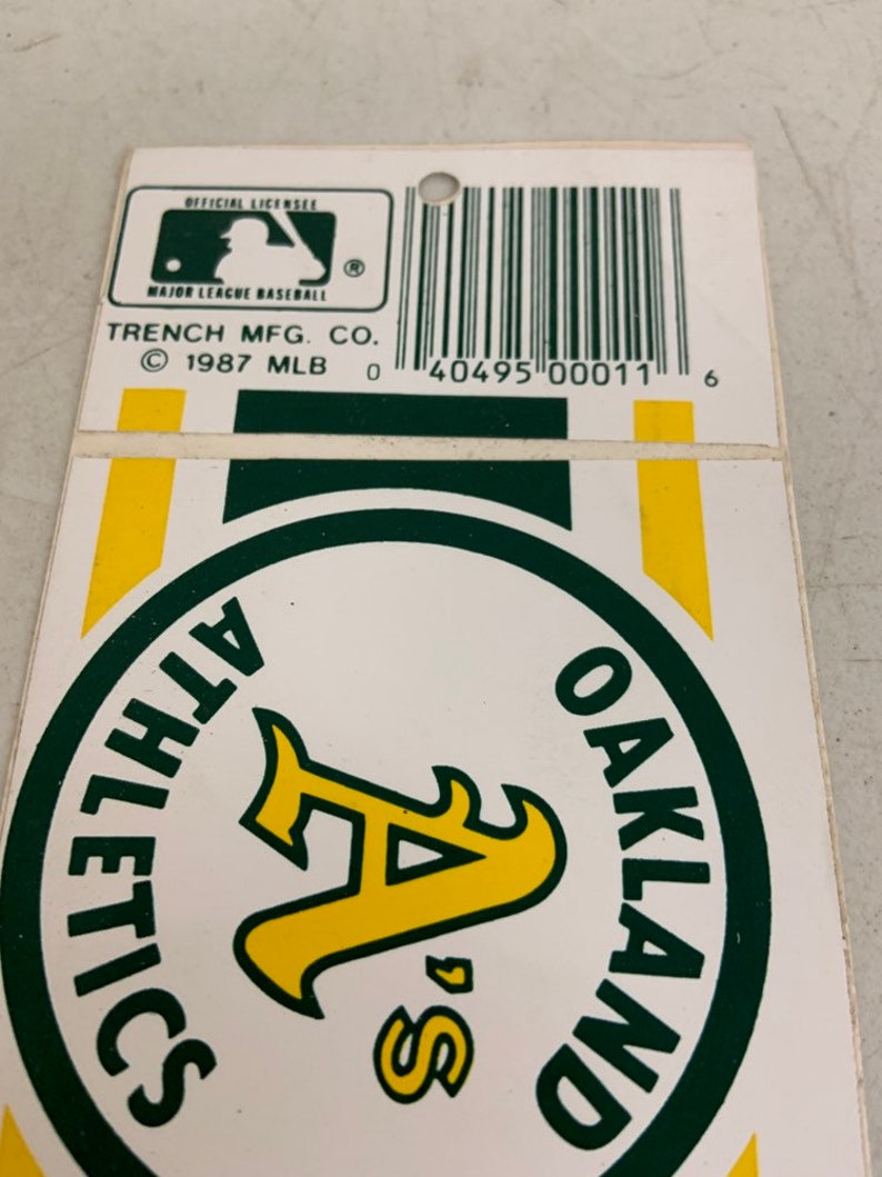 Oakland Athletics A's Vintage MLB Bumper Sticker Decal Etsy