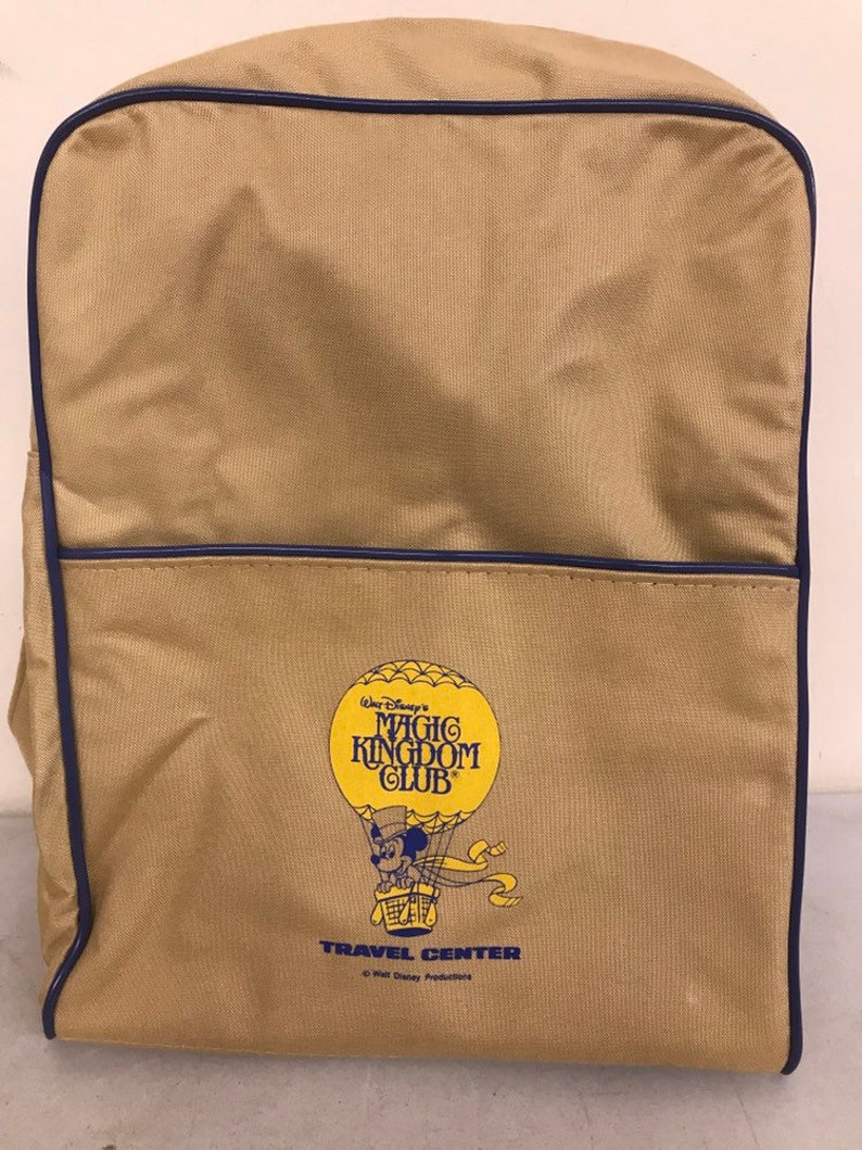 Disney Magic Kingdom Club Travel Center Vintage Tote 1970s Walt Disney Mickey