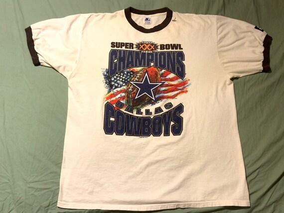NFL Dallas Cowboys Super Bowl XXX Tシャツ Dallas Cowboys 1996 Super Bowl XXX Champions T Shirt, Size XL
