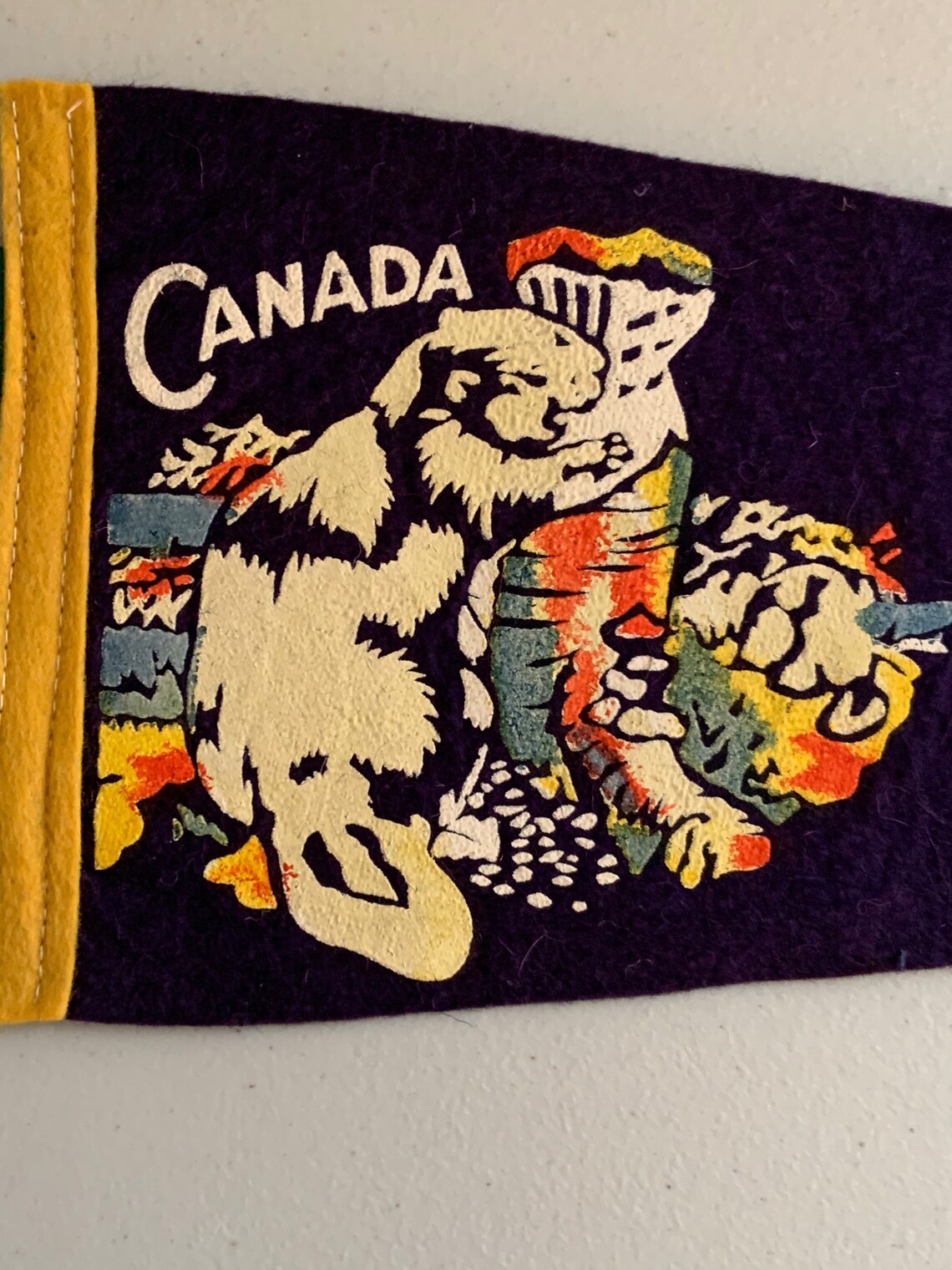 Ottawa Canada Souvenir Vintage Felt Pennant 22 X 6.25 Etsy