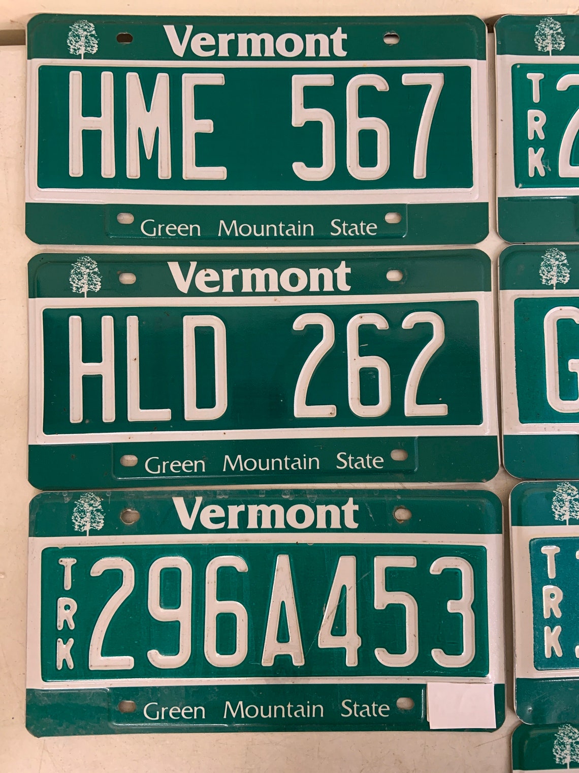 Lot of 10 Vermont License Plates Vintage Expired Craft Base Etsy