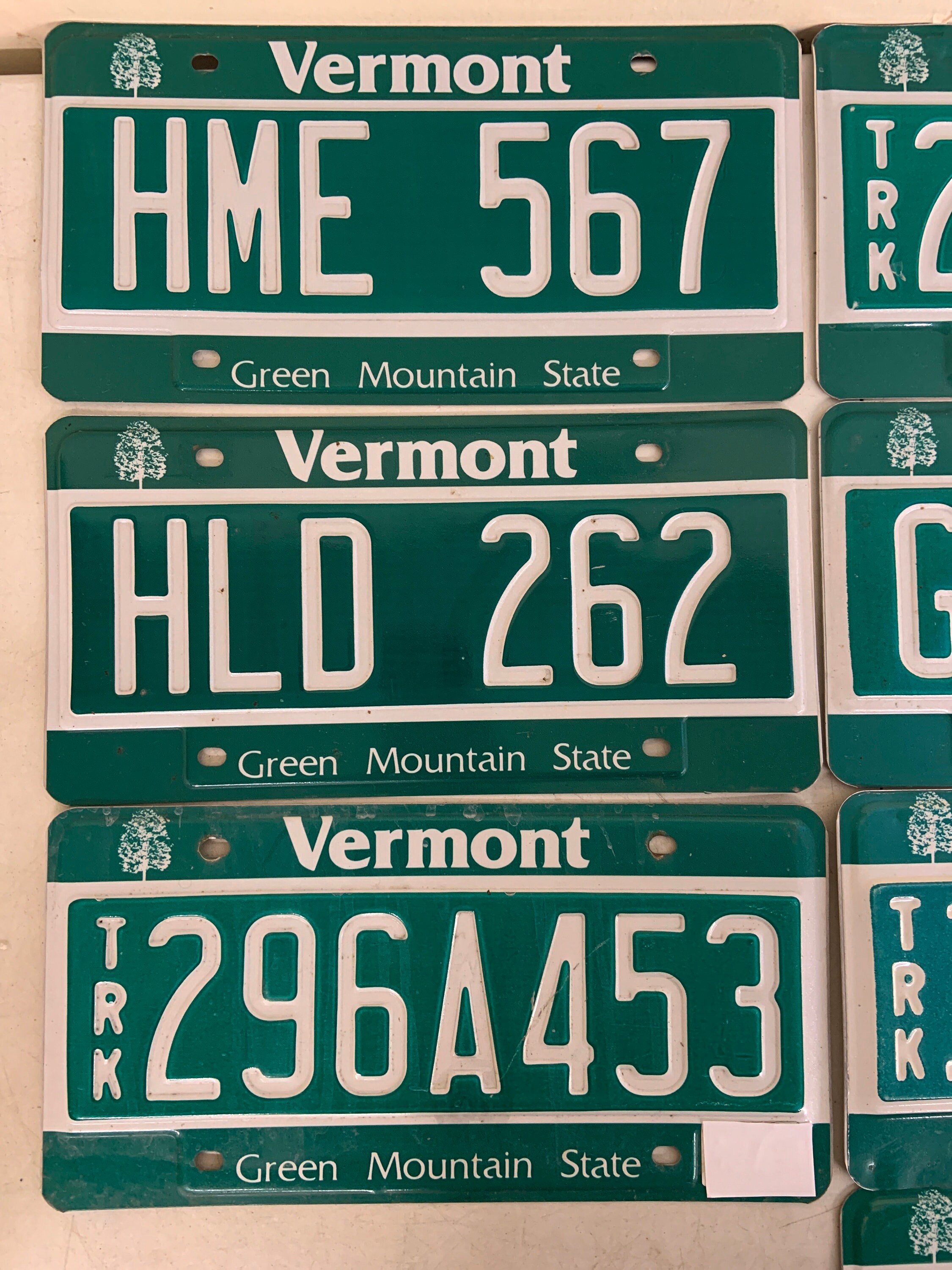 Lot of 10 Vermont License Plates Vintage Expired Craft Base Etsy