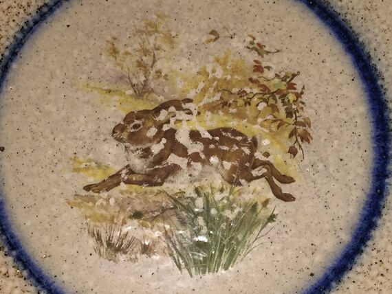 Monroe Salt Works RABBIT 10.75” Dinner Plate Tray Stoneware