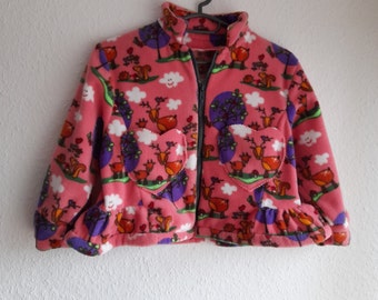 Cuddly fleece jacket in size 122 in pink