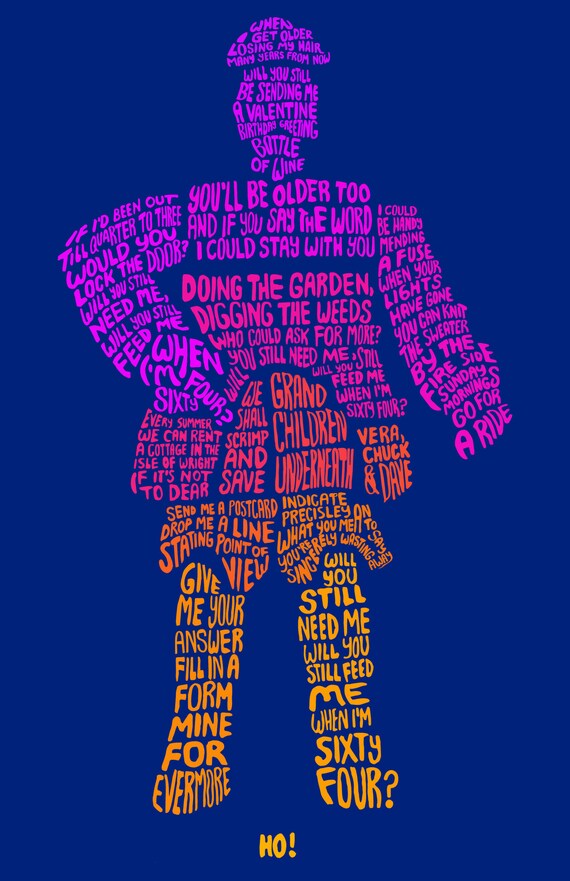 Handwritten Beatles When Im Sixty Four Word Art Poster 11x17 Etsy Handwritten Beatles When Im Sixty Four Word Art Poster 11x17 Etsy