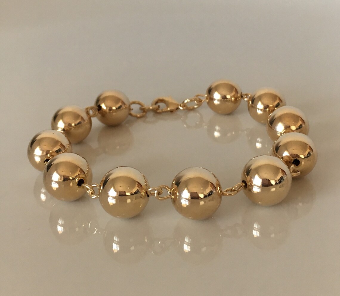 Gold Ball Chain Bracelet for Women Unique Bracelet Present Etsy