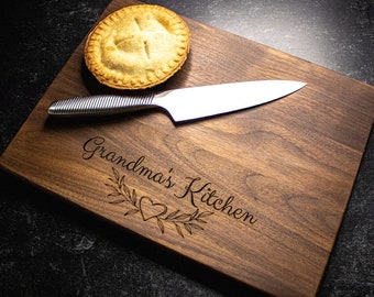 Everything Is Better At Grandma's | Walnut Cutting Board for Grandma  | Grandparents Gift | Mother's Day Present | Gift for Mom