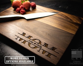 Mother's Day Gift | Engraved Wood Cutting Board | Gift for Mom or Stepmom | Best Mom Present | Customized for Her | Multiple Options