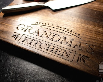 Personalized Walnut Cutting Board | Engraved Wood | Mawmaw's Granny's Grandma's Gigi's Mimi's Kitchen | Custom Housewarming Christmas | 314