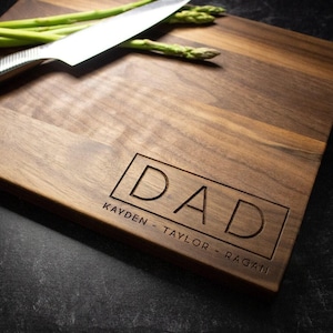 Father's Day Gift | Engraved Wood Cutting Board | Gift for Dad or Stepdad | Best Dad Present | Customized for Him | 256