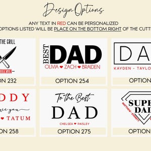 Father's Day Gift | Engraved Wood Cutting Board | Gift for Dad or Stepdad | Best Dad Present | Customized for Him | Multiple Options image 2