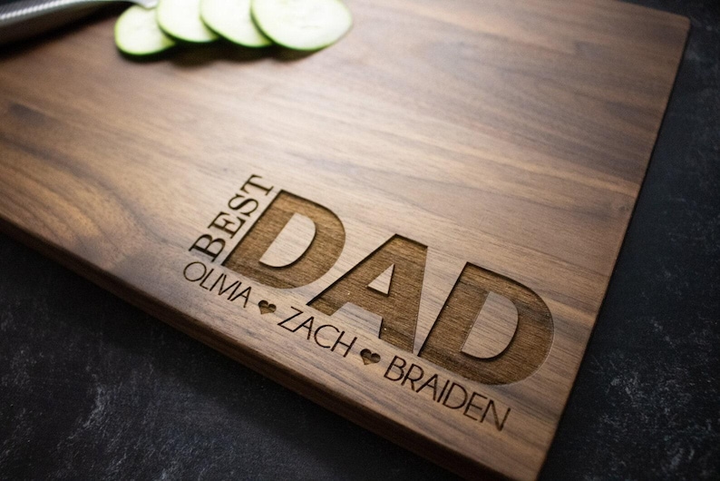 Father's Day Gift | Engraved Wood Cutting Board | Gift for Dad or Stepdad | Best Dad Present | Customized for Him | Multiple Options Option 254