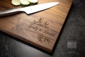 Wood Cutting Board, Personalized Cutting Board, Floral Engagement Gift For Couple, Personalized Charcuterie Board, Engraved Wedding