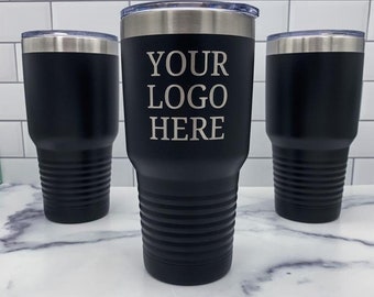 Personalized 30oz. Stainless Steel Tumbler With Custom Logo, Laser Etched Tumbler, Insulated Tumbler, Monogrammed, Powder Coated