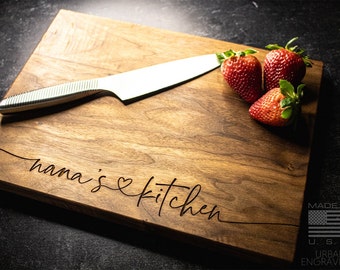 Personalized Walnut Cutting Board for Grandma  | Everything Tastes Better At Nana's Kitchen | Mother's Day Present | Gift for Mom | 322