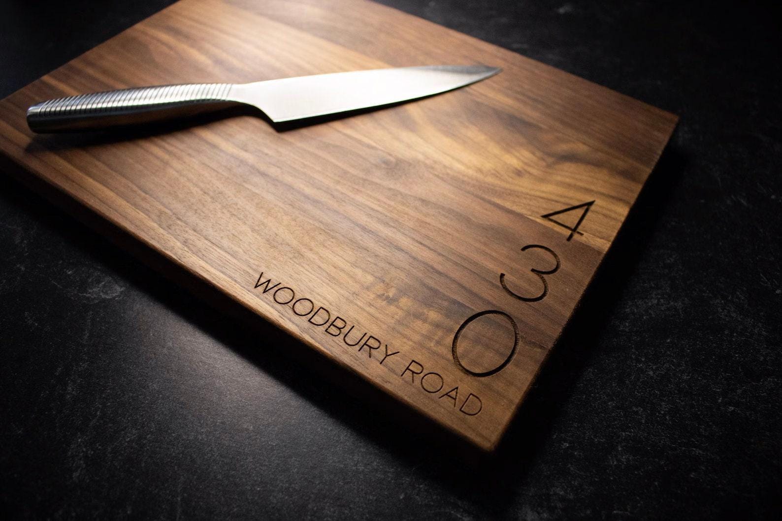Personalized Wood Cutting Board for Housewarming Gift | Real Estate Closing Gift for Cooking and Baking | Engraved Gift | 289