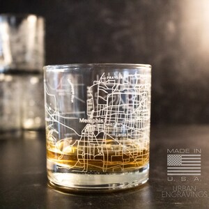 Memphis Map Pint Glass Engraved Beer Glass 16oz Etched Drinking Glasses  Gifts for Him Birthday Gift Map of Memphis 
