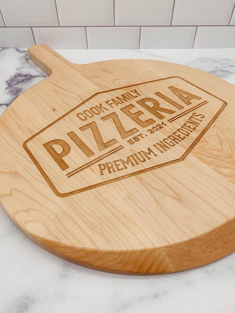 Personalized Laser Engraved Pizza Peel Family Heirloom Pizza Etsy