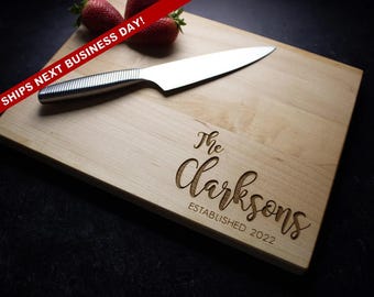 Personalized Wood Cutting Board | Engraved Wedding Gift | Housewarming Gift | Custom Wedding Gift | Anniversary Gift | Engraved Gift | 002