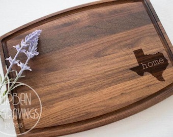Your State Cutting Board | Home State Cutting Board | Personalized Cutting Board | Engraved Wood Cutting Board | Housewarming