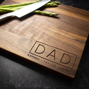 Father's Day Gift | Engraved Wood Cutting Board | Gift for Dad or Stepdad | Best Dad Present | Customized for Him | Multiple Options Option 256