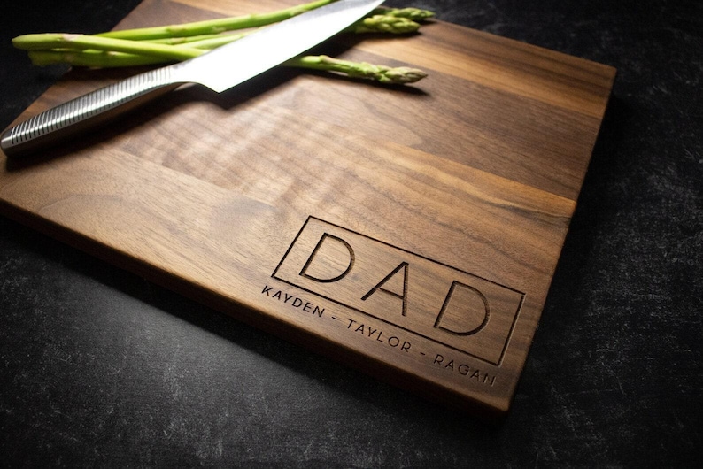 Father's Day Gift | Engraved Wood Cutting Board | Gift for Dad or Stepdad | Best Dad Present | Customized for Him | Multiple Options Option 256