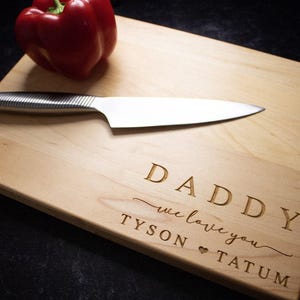 Father's Day Gift | Engraved Wood Cutting Board | Gift for Dad or Stepdad | Best Dad Present | Customized for Him | Multiple Options Option 258