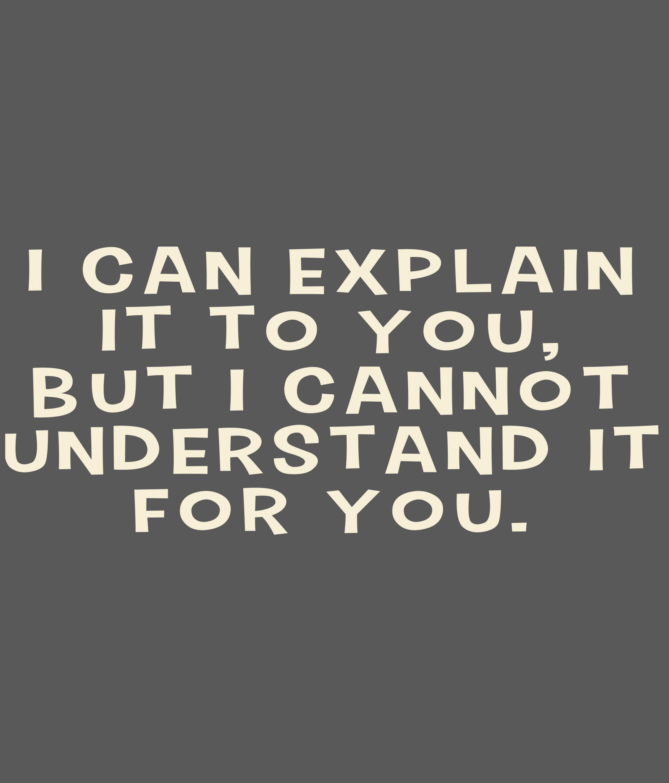 I can t explain it. I can t explain it