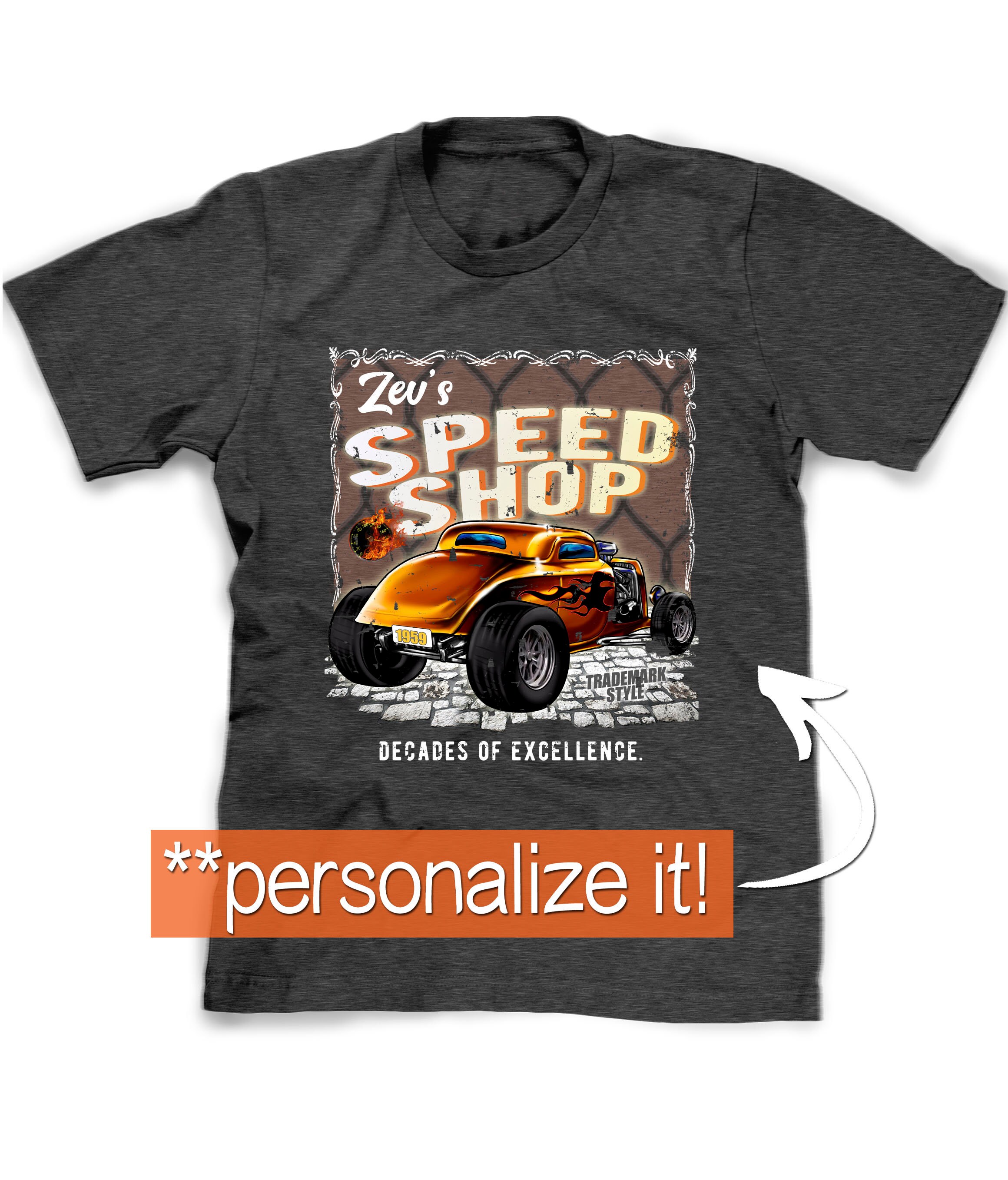 Racing Shirt Custom Hot Rod T-shirt Guy 