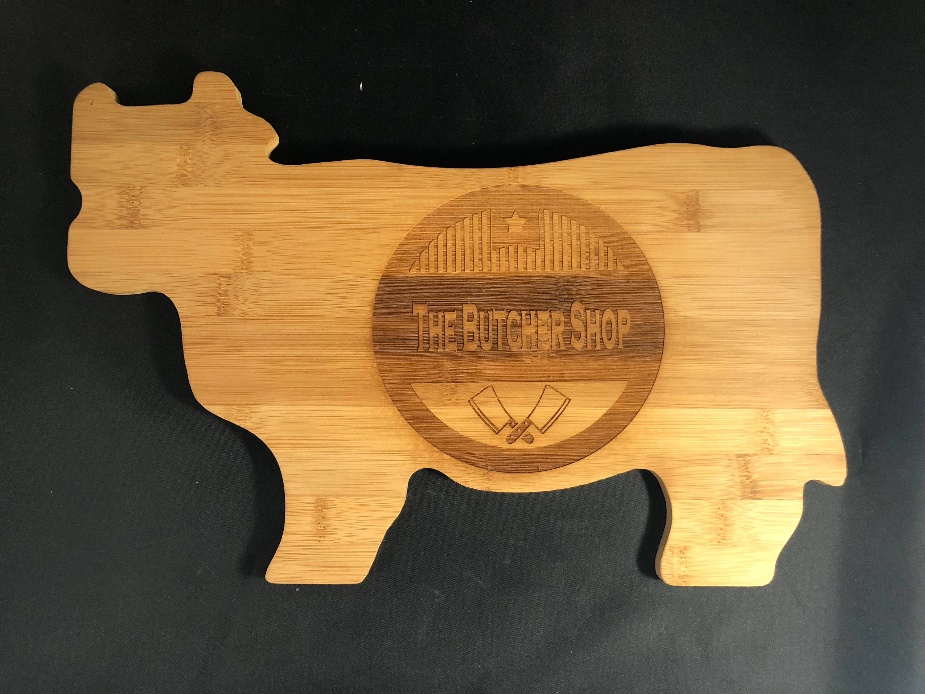 Personalized Bamboo Cow Cutting Board Etsy