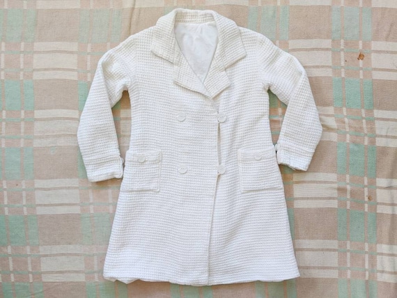 1930's Waffle Knit Jacket XS S Small Vintage 1930s