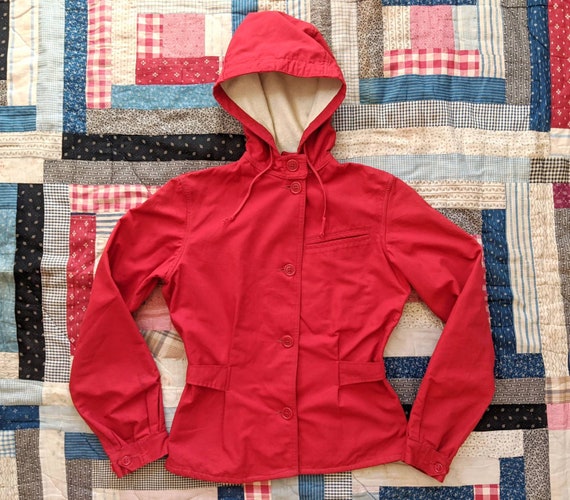 1940's 50's Hooded Jacket S Small M Medium Vintage