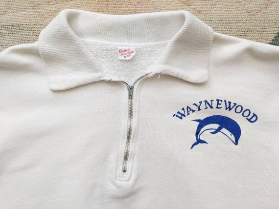 1950's 60's Quarter Zip Sweatshirt S Small XS M Me