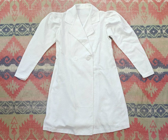 1930's Puff Sleeve Summer Trench S Small M Medium